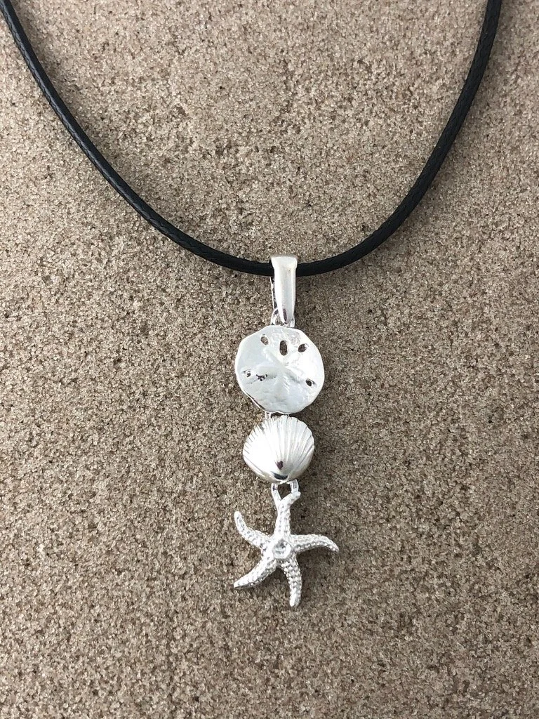 3 Shell Dangle Pendant M D Fine Jewelry